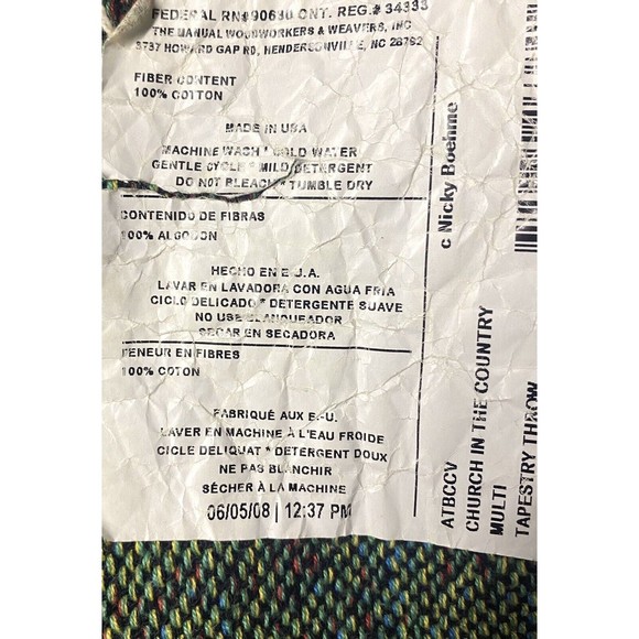 Manual Woodworkers & Weavers Psalm 122: 1 Tapestry Throw Blanket Country Church - Picture 9 of 10